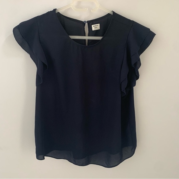 Aritzia Sunday Best O’Hara Top Size M, Navy - Picture 4 of 8